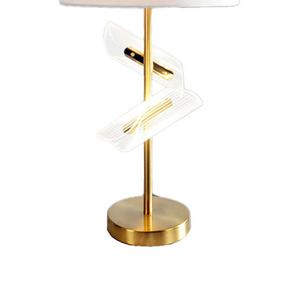 Limy 2pc Table Lamp Set | White Shade | Classic Gold Metal Base | 20’’ BM336395