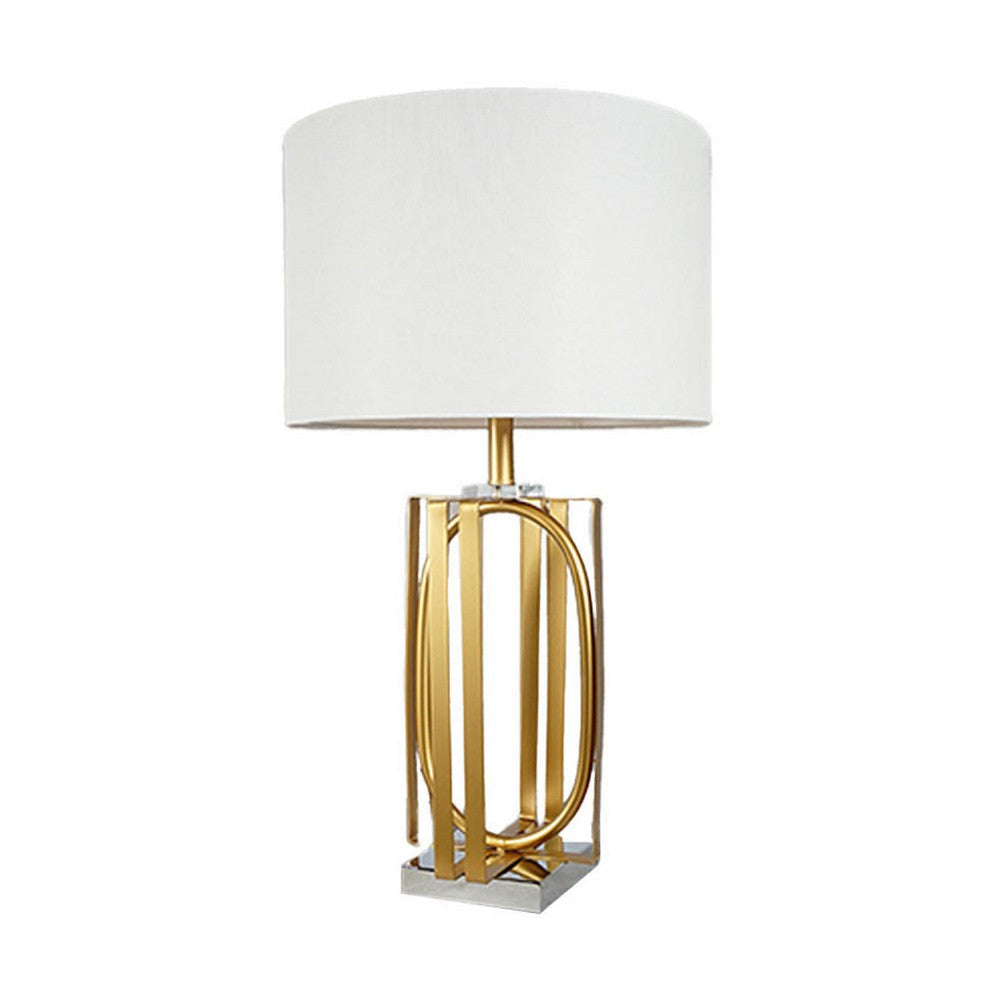 Limy 2pc Table Lamp Set | White Shade | Gold and Chrome Base | 29’’ BM336396