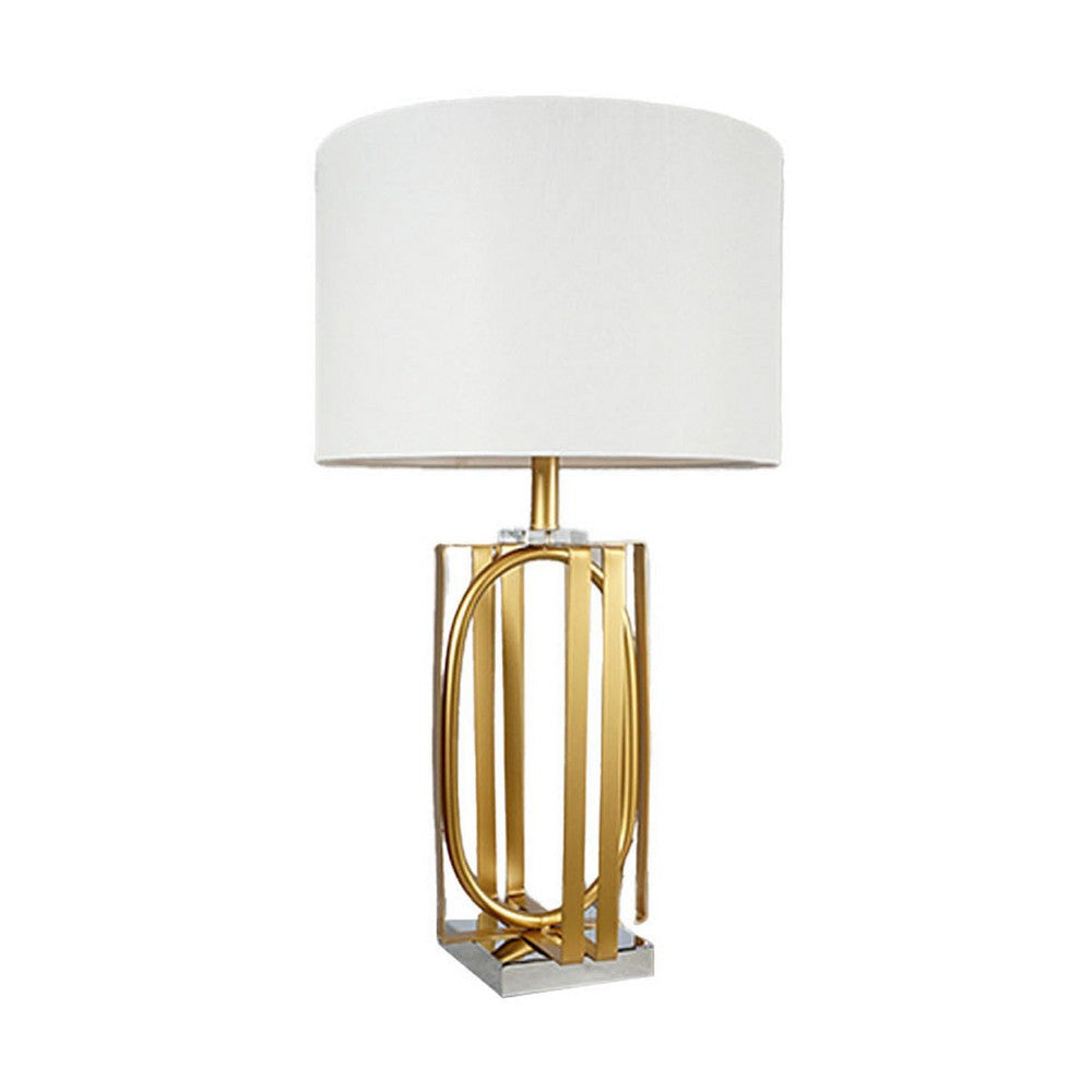 Limy 2pc Table Lamp Set | White Shade | Gold and Chrome Base | 29"