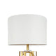 Limy 2pc Table Lamp Set | White Shade | Gold and Chrome Base | 29’’ BM336396