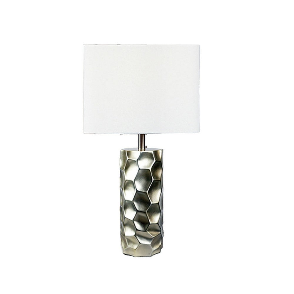 Limy 2pc Table Lamp Set | White Shade | Silver Metal Resin Base | 29’’ BM336397