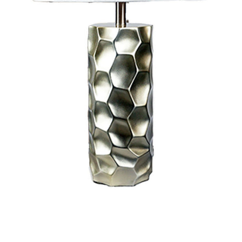 Limy 2pc Table Lamp Set | White Shade | Silver Metal Resin Base | 29’’ BM336397