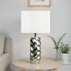 Limy 2pc Table Lamp Set | White Shade | Silver Metal Resin Base | 29"