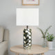 Limy 2pc Table Lamp Set | White Shade | Silver Metal Resin Base | 29"