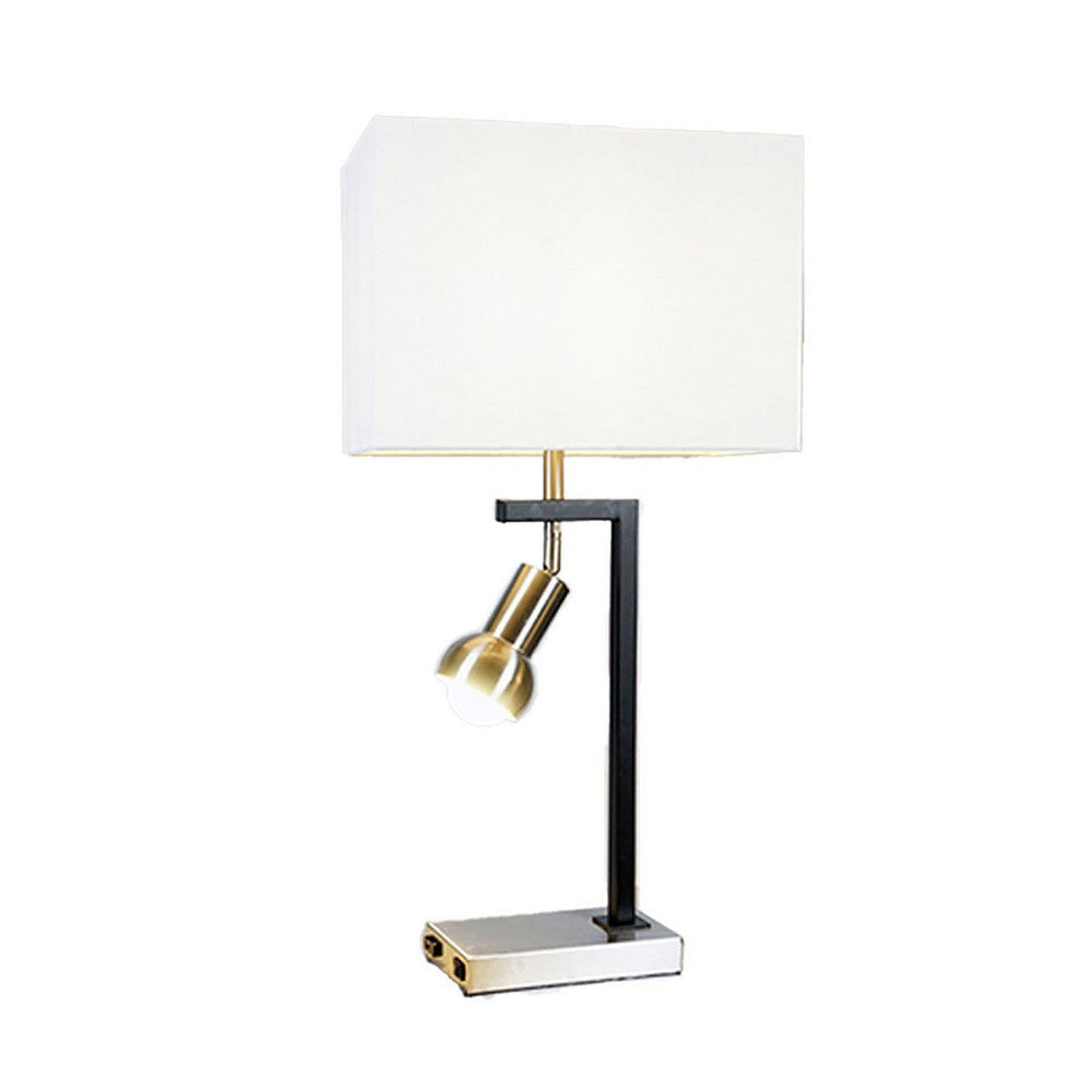 Limy 2pc Table Lamp Set | White Shade | Chrome and Black Frame | 29’’ BM336398