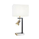 Limy 2pc Table Lamp Set | White Shade | Chrome and Black Frame | 29’’ BM336398