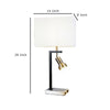 Limy 2pc Table Lamp Set | White Shade | Chrome and Black Frame | 29’’ BM336398