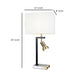 Limy 2pc Table Lamp Set | White Shade | Chrome and Black Frame | 29’’ BM336398