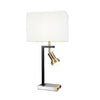 Limy 2pc Table Lamp Set | White Shade | Chrome and Black Frame | 29"