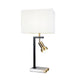 Limy 2pc Table Lamp Set | White Shade | Chrome and Black Frame | 29"