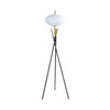 Azy Floor Lamp | Frosted White Shade | Tripod Base | Black Gold | 64’’ BM336399