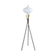 Azy Floor Lamp | Frosted White Shade | Tripod Base | Black Gold | 64’’ BM336399