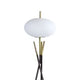 Azy Floor Lamp | Frosted White Shade | Tripod Base | Black Gold | 64’’ BM336399