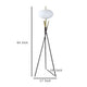 Azy Floor Lamp | Frosted White Shade | Tripod Base | Black Gold | 64’’ BM336399
