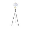 Azy Floor Lamp | Frosted White Shade | Tripod Base | Black Gold | 64"