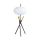 Azy Table Lamp | Frosted White Shade | Tripod Base | Black Gold | 30’’ BM336400