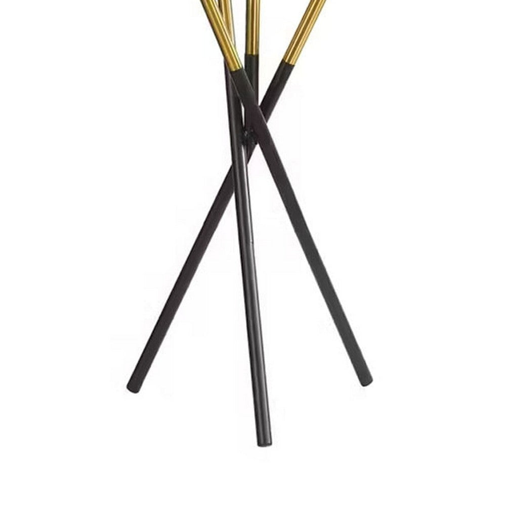Azy Table Lamp | Frosted White Shade | Tripod Base | Black Gold | 30’’ BM336400