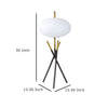Azy Table Lamp | Frosted White Shade | Tripod Base | Black Gold | 30’’ BM336400