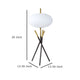 Azy Table Lamp | Frosted White Shade | Tripod Base | Black Gold | 30’’ BM336400