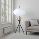 Azy Table Lamp | Frosted White Shade | Tripod Base | Black Gold | 30"