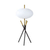 Azy Table Lamp | Frosted White Shade | Tripod Base | Black Gold | 30"
