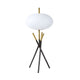 Azy Table Lamp | Frosted White Shade | Tripod Base | Black Gold | 30"