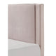 Cery Queen Size Platform Bed | Pink Upholstery | Textured Headboard