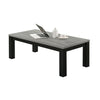Tex 3pc Coffee and Side End Table Set | Gray Top | Black Wood Legs BM336413