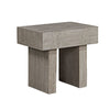Lezy Side End Table | 22" | Gray Oak Wood Top | Double Pedestal Base