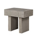 Lezy Side End Table | 22’’ | Gray Oak Wood Top | Double Pedestal Base BM336418
