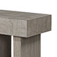 Lezy Side End Table | 22’’ | Gray Oak Wood Top | Double Pedestal Base BM336418