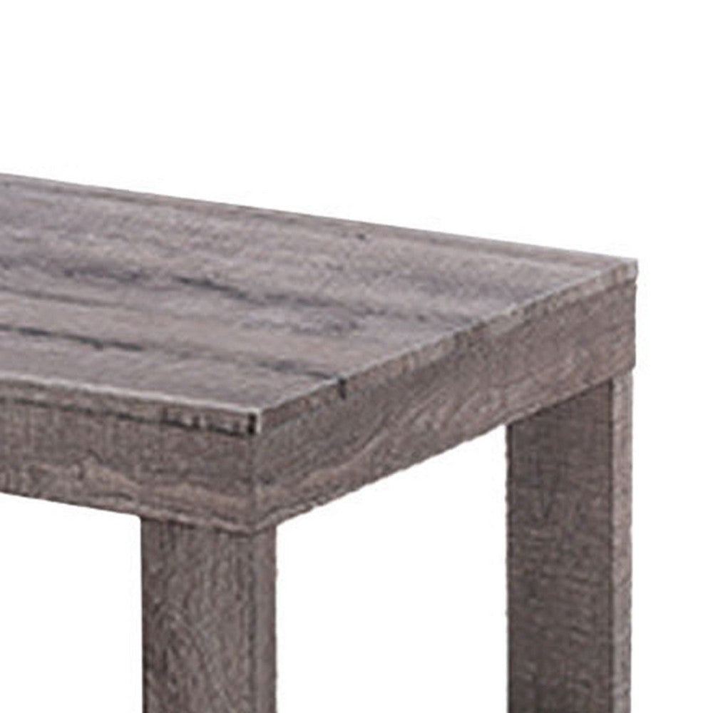 Knic Coffee Table | 48’’ | Gray Rectangular Top | Double Pedestal Base BM336419