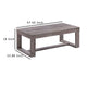 Knic Coffee Table | 48’’ | Gray Rectangular Top | Double Pedestal Base BM336419