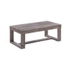 Knic Coffee Table | 48" | Gray Rectangular Top | Double Pedestal Base