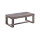 Knic Coffee Table | 48" | Gray Rectangular Top | Double Pedestal Base