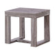 Knic Side End Table | 24’’ | Gray Square Wood Top | Double Pedestal BM336420