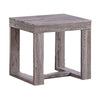 Knic Side End Table | 24’’ | Gray Square Wood Top | Double Pedestal BM336420