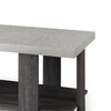 Birz 3pc Coffee and Side End Table Set | Beige Wood Top | Gray Base BM336424