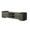 Teny TV Stand Media Cabinet | 70’’ | 4 Drawers | Black Edge | Gray Wood BM336425
