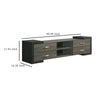 Teny TV Stand Media Cabinet | 70’’ | 4 Drawers | Black Edge | Gray Wood BM336425