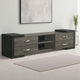 Teny TV Stand Media Cabinet | 70" | 4 Drawers | Black Edge | Gray Wood