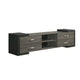 Teny TV Stand Media Cabinet | 70" | 4 Drawers | Black Edge | Gray Wood