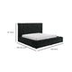 Heri King Bed w Side Storage | Chesterfield Black Velvet Upholstery