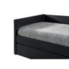 Sery Daybed w Trundle | Black Velvet Upholstery and Nailhead Trim BM336448