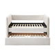 Wemy Daybed w Pull Out Trundle | Modern Ivory Chenille Upholstery BM336449