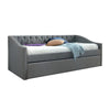 Rely Daybed with Pull Out Trundle | Modern Gray Tufted Upholstery