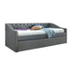 Rely Daybed with Pull Out Trundle | Modern Gray Tufted Upholstery