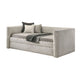 Sely Daybed w Pull Out Trundle | Faux Marble Top | Beige Upholstery