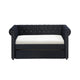 Loe Daybed w Pull Out Trundle | Chesterfield Black Velvet Upholstery