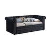 Loe Daybed w Pull Out Trundle | Chesterfield Black Velvet Upholstery